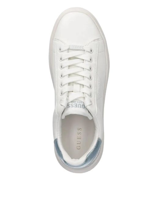 Guess White Elbina lace-up sneakers