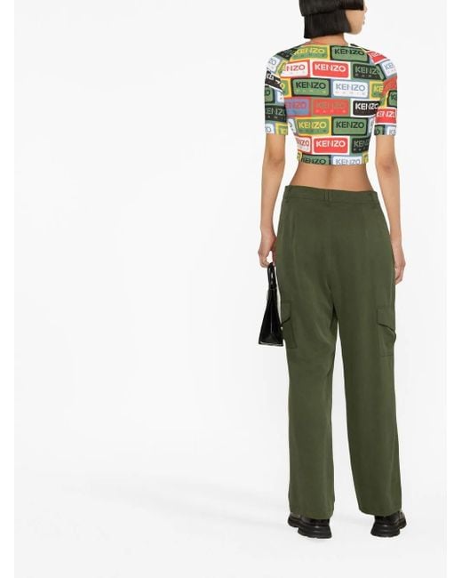 KENZO Top Met Logoprint in het Blue