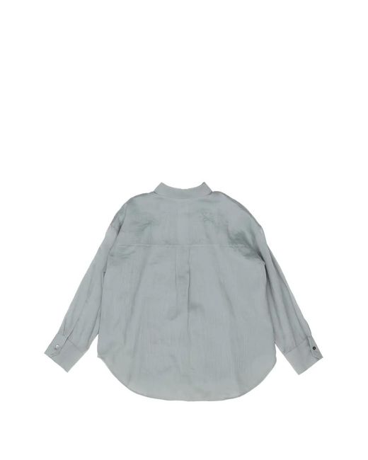 Max Mara Gray Button Shirt