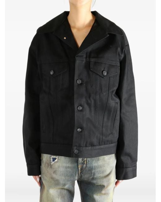 Balenciaga Black Button-Fastening Denim Jacket