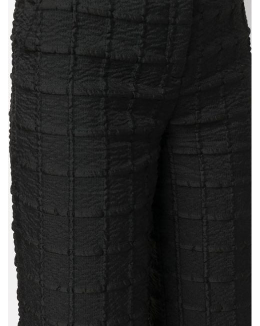 CECILIE BAHNSEN Black Jaylee Mid-Rise Cropped Trousers