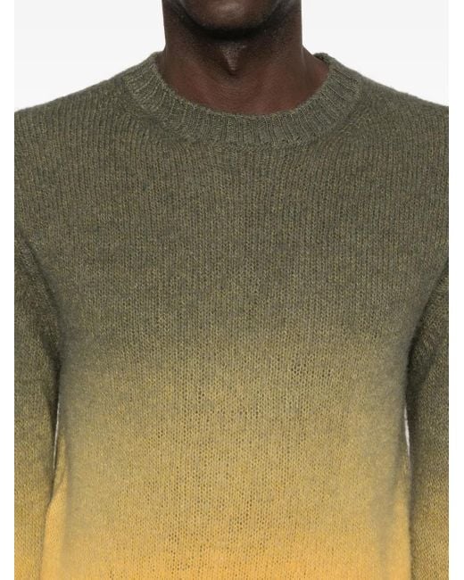 Tintoria Mattei 954 Yellow Ombré-Effect Sweater for men
