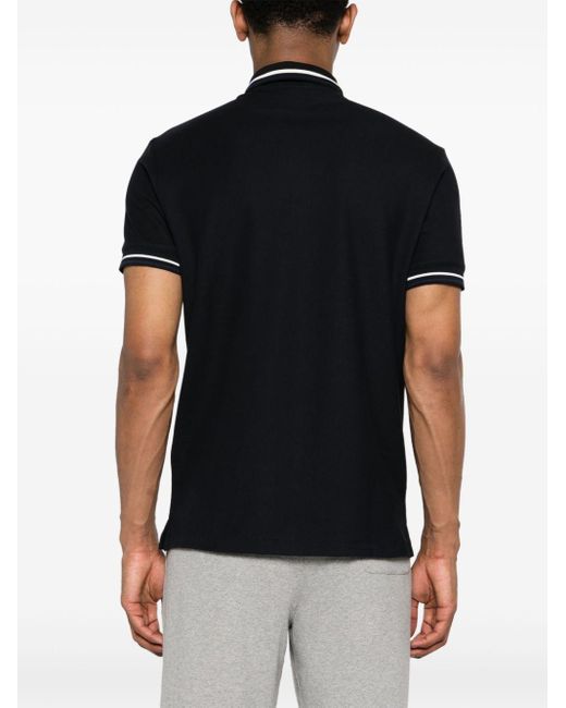 Emporio Armani Poloshirt mit Kontrastdetail in Black für Herren