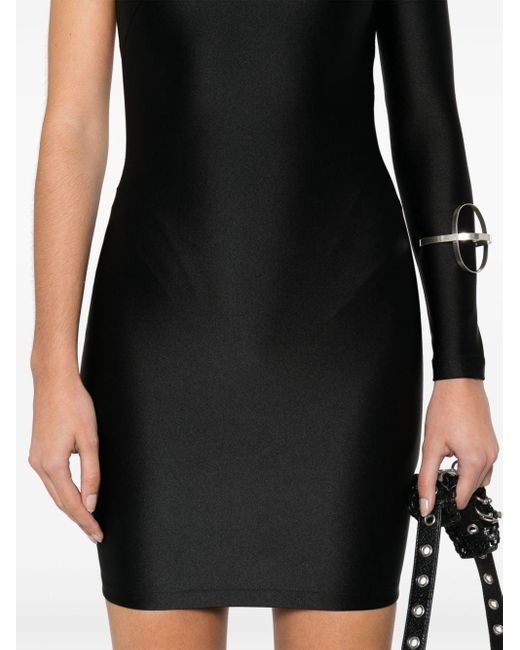 Robe courte à coupe asymétrique Balenciaga en coloris Black
