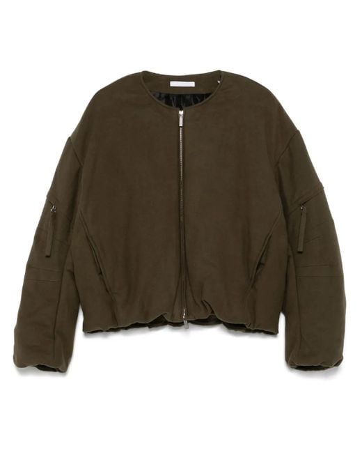 Helmut Lang Green Cocoon Bomber Jacket