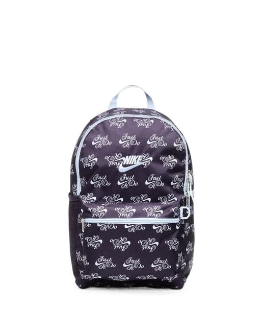 Nike Blue Heritage Logo-Print Backpack