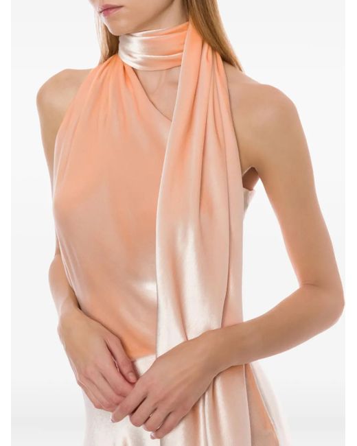 Alberta Ferretti Pink Satin Long Dress