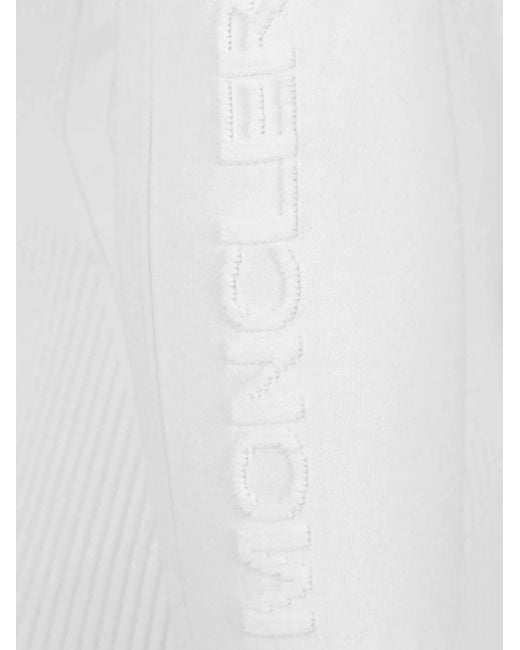 Moncler White Textured Jacquard Sweater With Subtle Logo