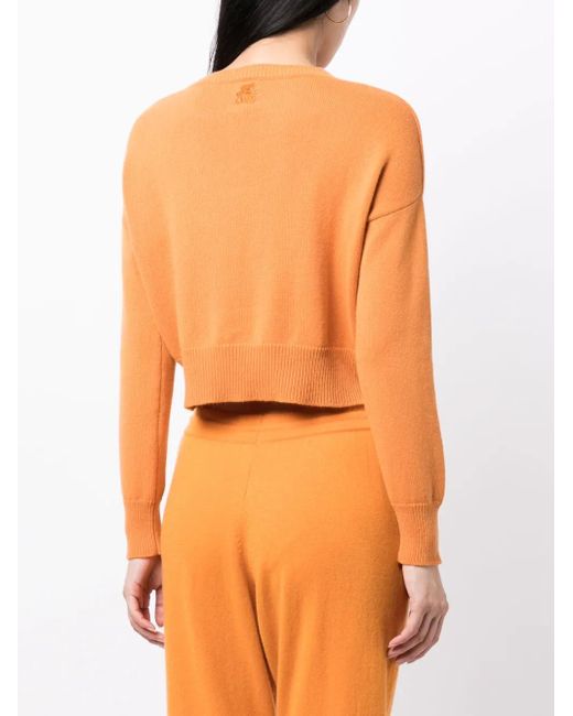 Teddy Cashmere Orange Genova Cropped Cashmere Jumper