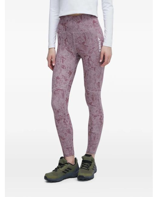 Adidas Purple Terrex Printed Leggings