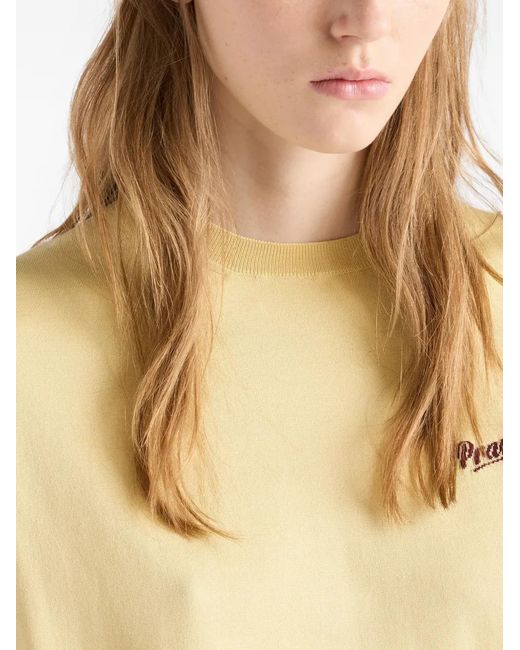 Prada White Silk Crew-Neck Sweater