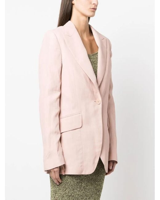 Stella McCartney Pink Buttoned Single-Breasted Blazer