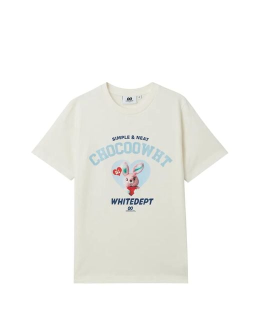 Chocoolate White Printed T-Shirt