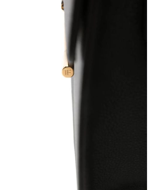 Tom Ford Black Medium Tara Grain Leather Cross Body Bag