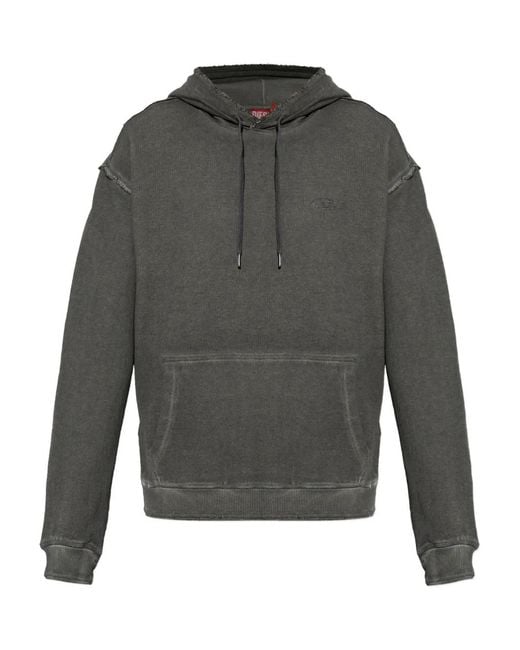 DIESEL Gray S-Quinn-Hood Hoodie for men