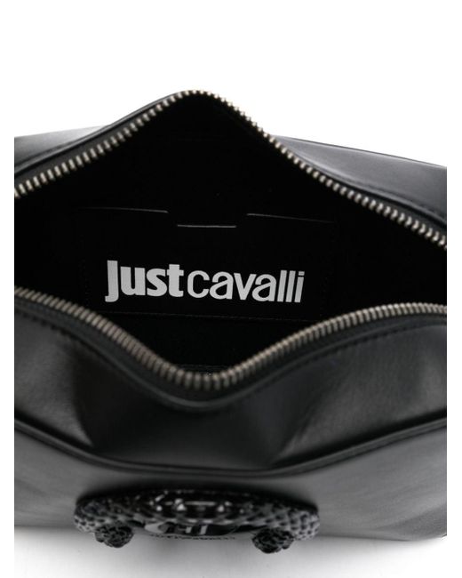 Just Cavalli Black Logo-plaque Cross Body Bag