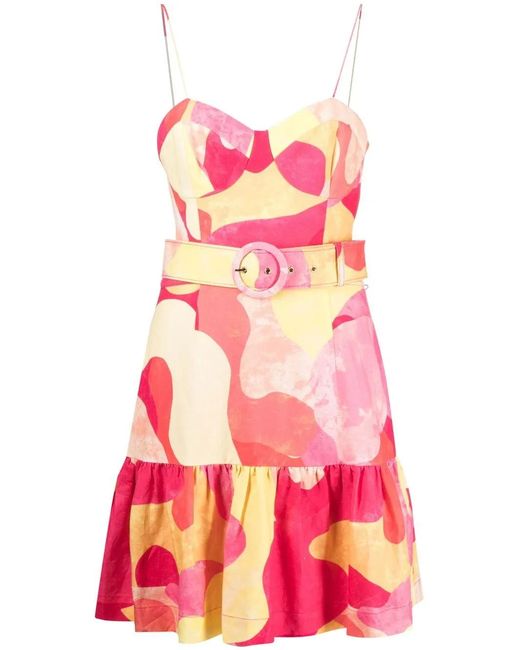 Rebecca Vallance Multicolor Toretta Abstract-Print Mini Dress