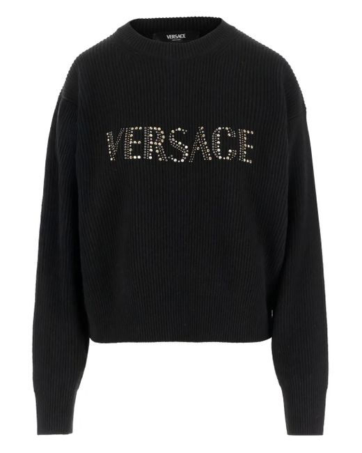 Maglione Con Decorazione di Versace in Black