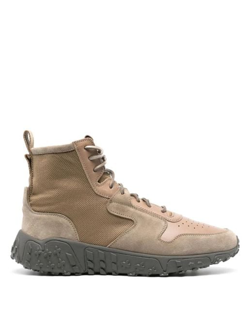Buttero Brown Panelled Ankle Boots for men