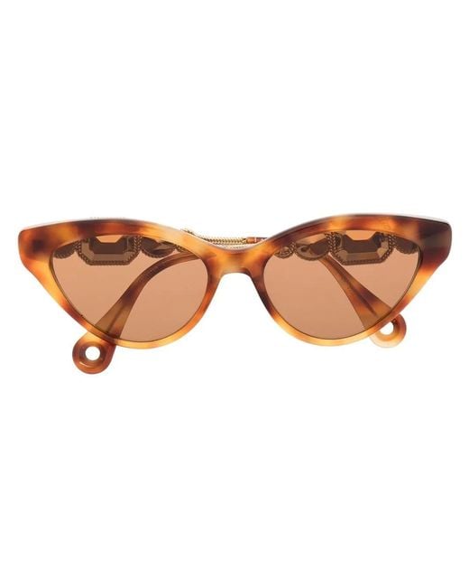 Lanvin Brown Cat-Eye Sunglasses
