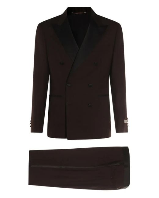 Canali Black Wool Suit for men