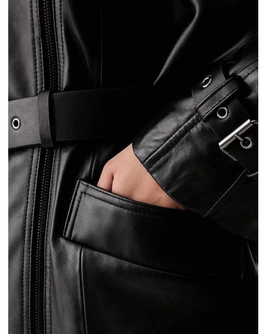 Trussardi Leren Bikerjack in het Black