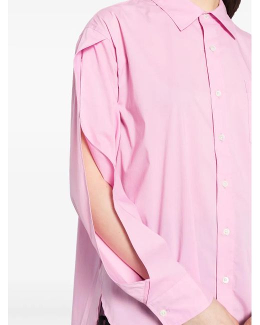 B+ AB Pink Cut-Out Poplin Shirt