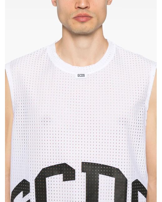 メンズ Gcds ロゴ トップ White
