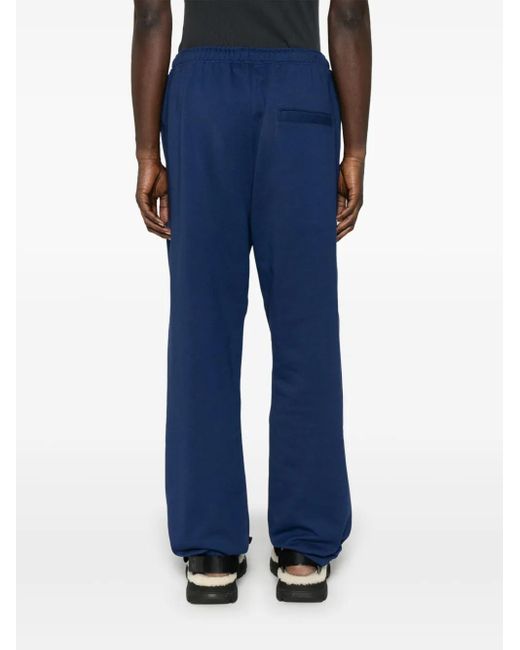 Y-3 Blue Logo-Print Sweatpants for men