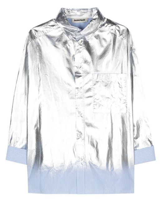 DARKPARK Gray Nathalie Metallic-effect Shirt