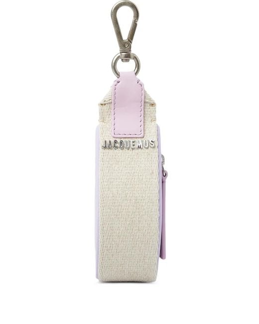 Jacquemus White Le Peru Leather-Trimmed Keyring
