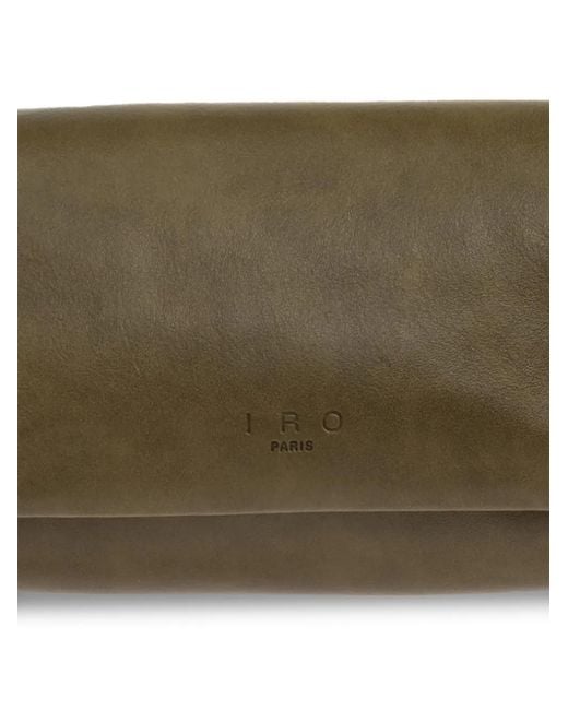 IRO Gray Loop Calf Leather Shoulder Bag