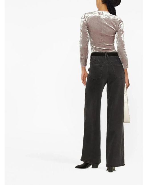 Isabel Marant Gray Gubaia Velvet Top