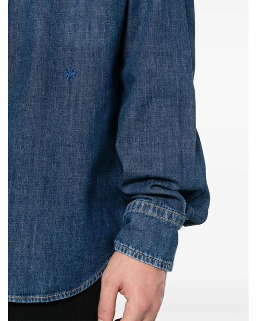 Jacob Cohen Blue Denim Shirts for men