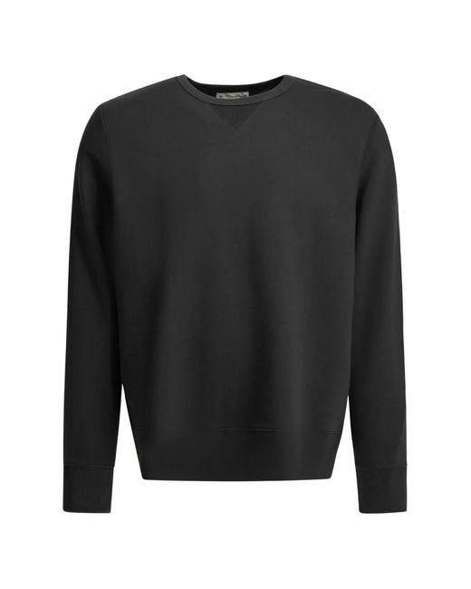 Merz B. Schwanen Black Ribbed-Trim Cotton Sweater for men
