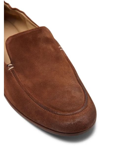 Marsèll Brown Suede Gathered Loafers for men