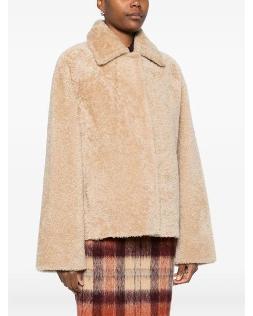 Arma Natural Shearling Collared Jacket