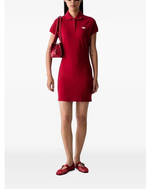 Adidas Mini Logo-Embroidered Polo Dress
