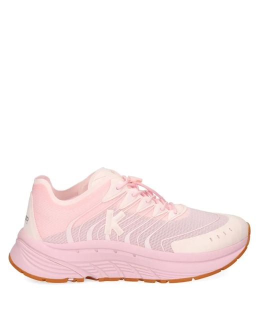 KENZO Pink Logo-Detail Mesh Sneakers