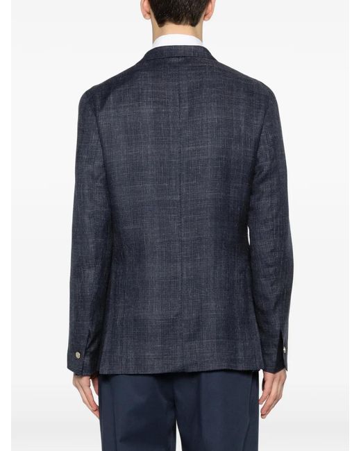 Eleventy Blue Double-Breasted Jacket for men
