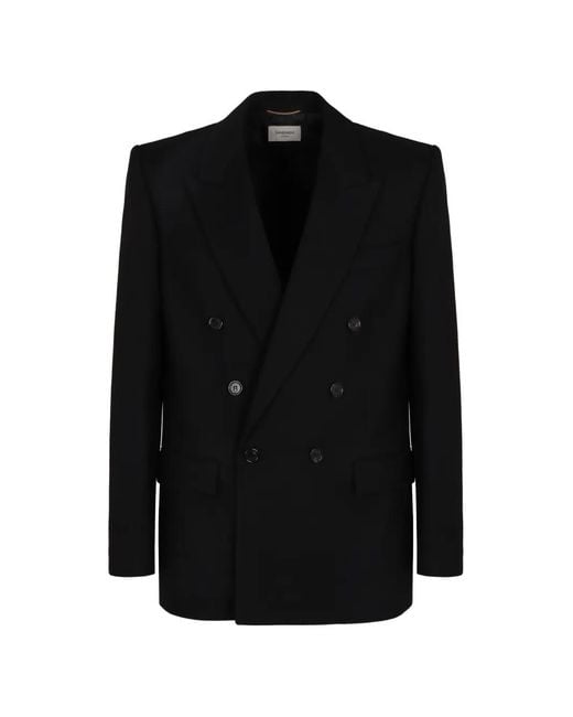 Saint Laurent Black Double-Breasted Jacket