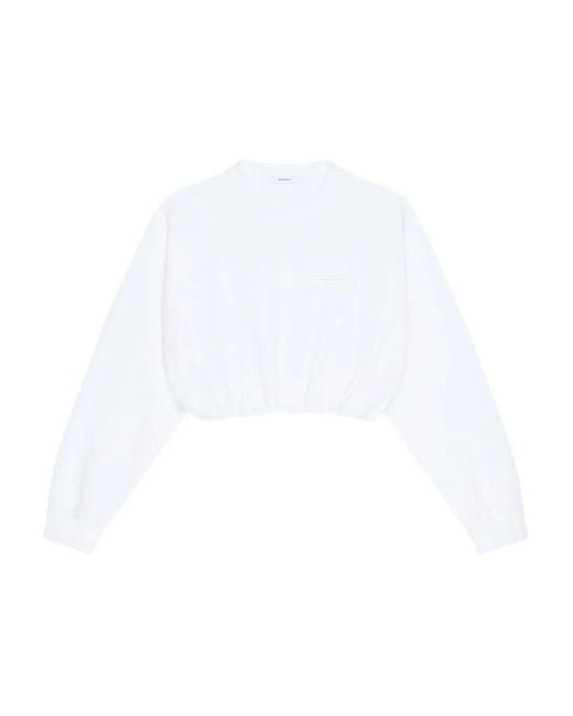 Sudadera Corta Con Parche Del Logo Givenchy de color White