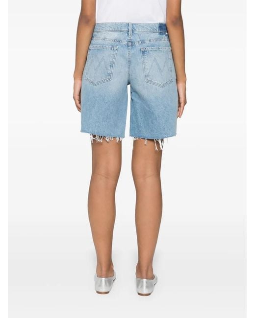 Mother Blue Undercover Denim Shorts