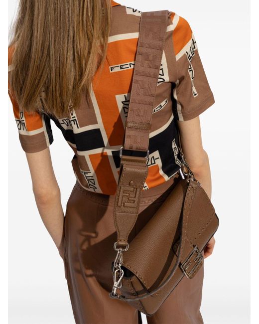 Fendi Brown Monogram-jacquard Bag Strap