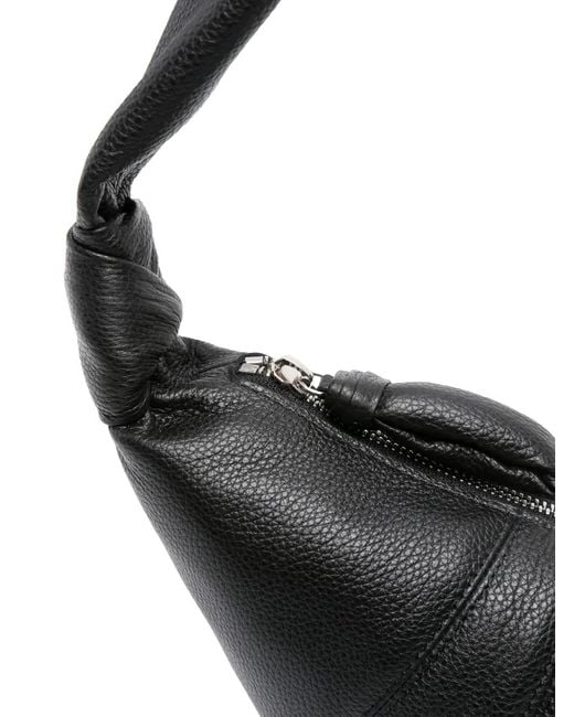Lemaire Black Croissant Small Leather Shoulder Bag