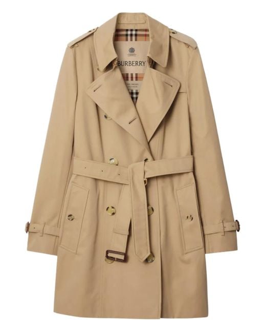 Burberry Natural Belted Double-Breasted Trench Coat
