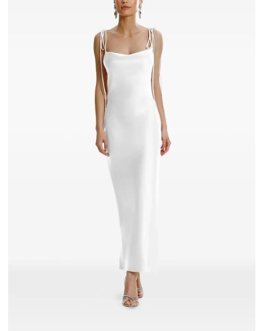 Framboise White Jodie Sleeveless Midi Dress