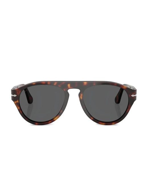 Persol Gray Lunettes De Soleil À Effet Écailles De Tortue