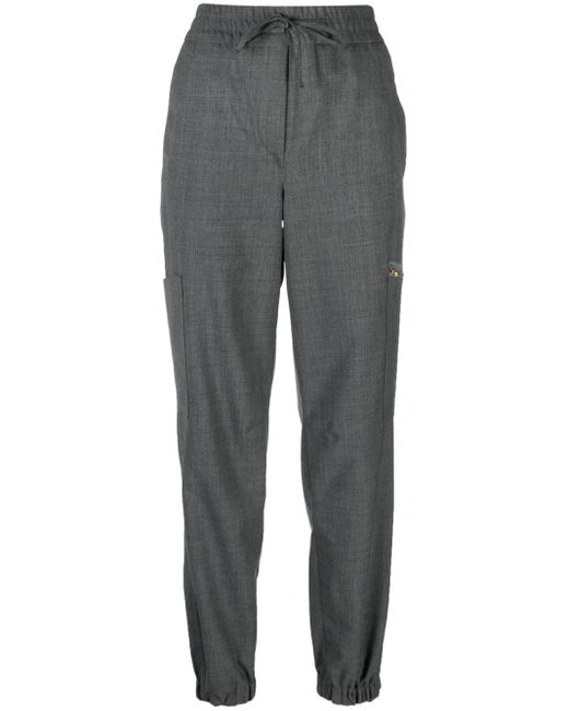 Semicouture Gray Tapered Drawstring Trousers