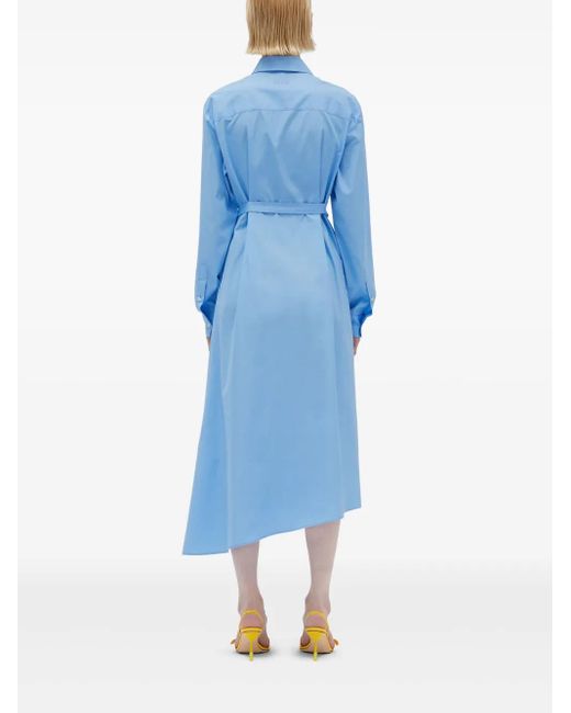 Vestido Con Cinturón MSGM de color Blue